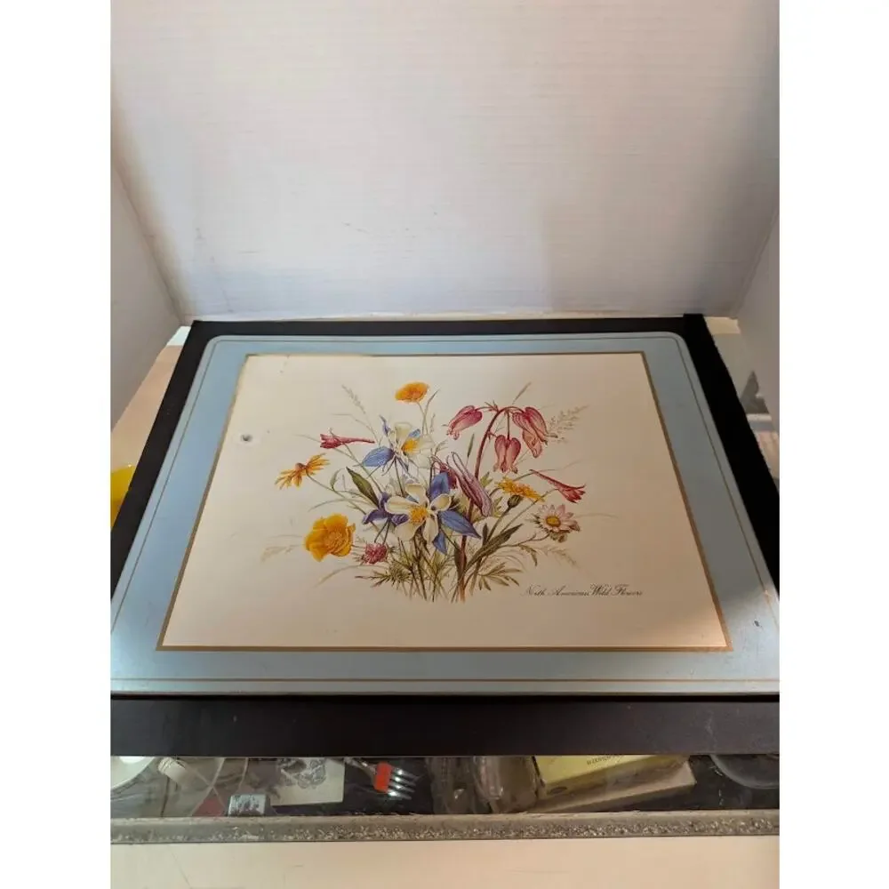Pimpernel Furber Flowers Vintage Cork Placemats Set of Four English Garden